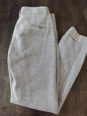 White House Black Market WHBM Herringbone Ankle Cropped Pants 00